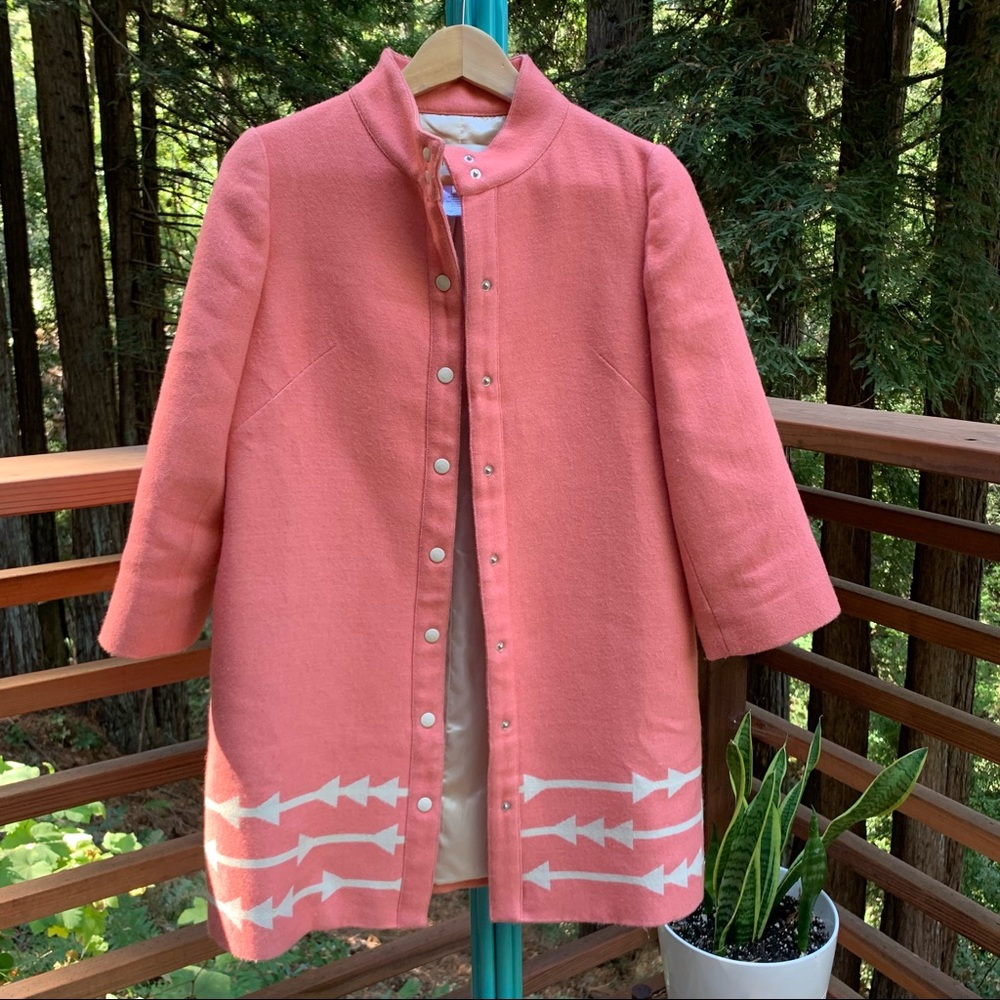 Anthropologie Lauren Moffat structured wool coat size S